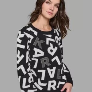 Karl Lagerfield Black and White Sweater